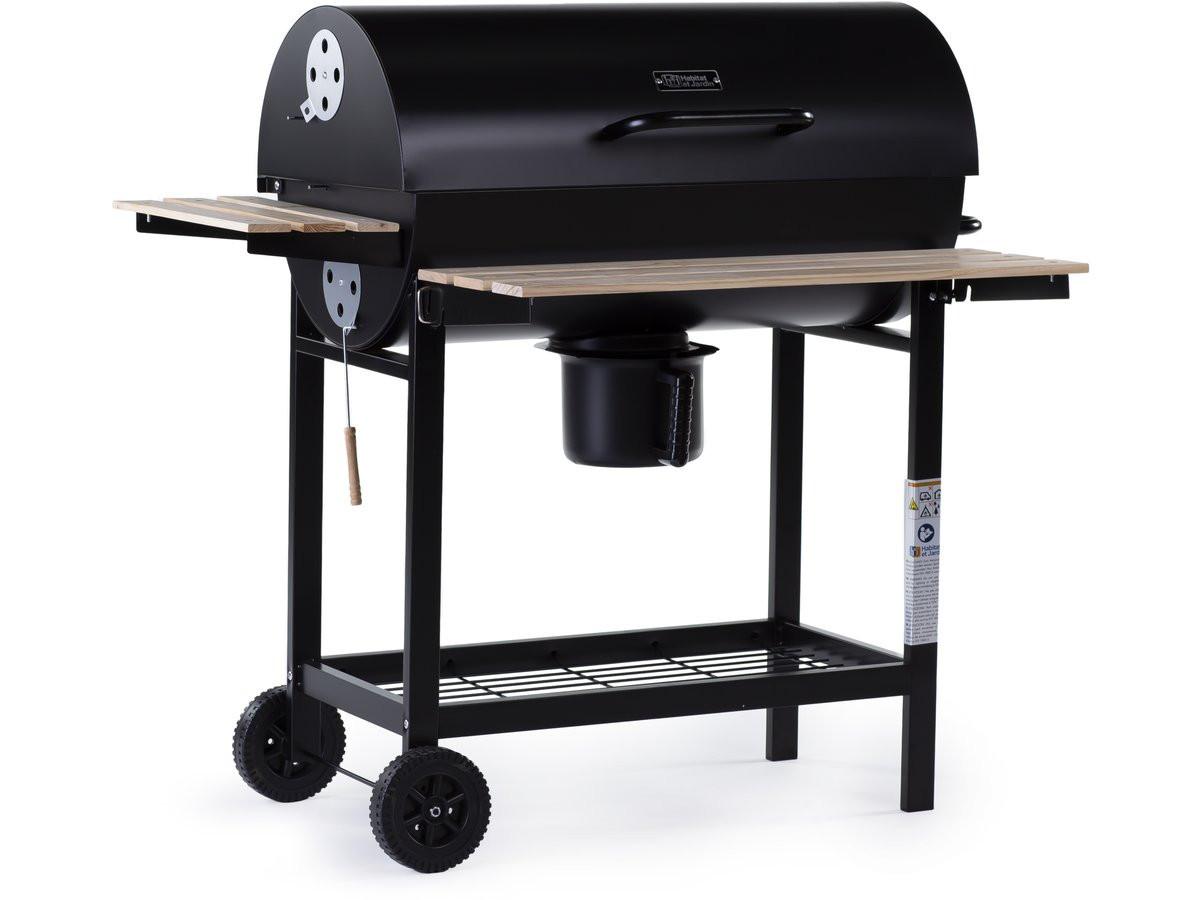 HOLZKOHLENGRILL king Schwarz - Schwarz, Metall (63/105/95cm) - Habitat Garten
