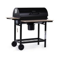 HOLZKOHLENGRILL king Schwarz - Schwarz, Metall (63/105/95cm) - Habitat Garten