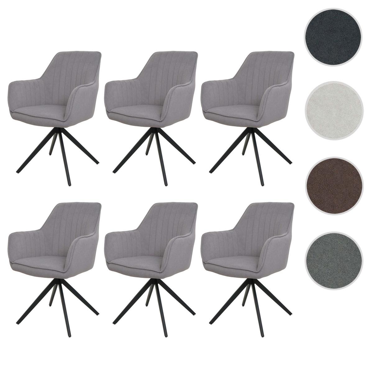 ESSZIMMERSTUHL Hellgrau 6er-Set - Hellgrau, Textil (58/87/55cm) - MCW