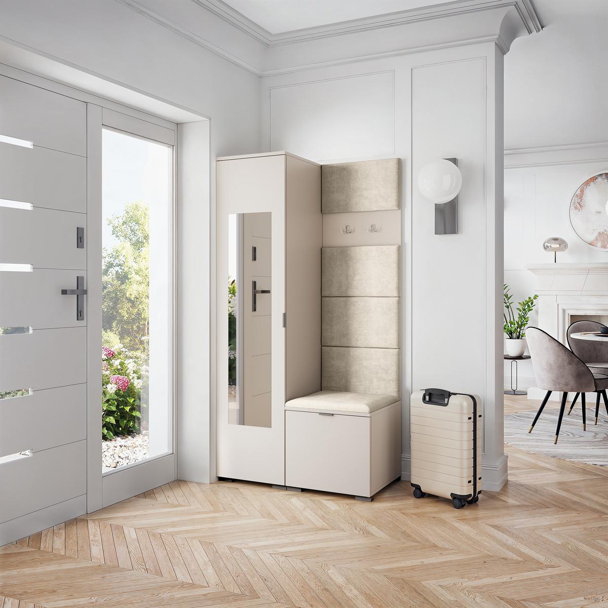 GARDEROBENSCHRANK VIRA 95/181/51 cm Modern Kaschmir - Kaschmir/Beige, Holzwerkstoff (95/181/51cm) - MASSENO