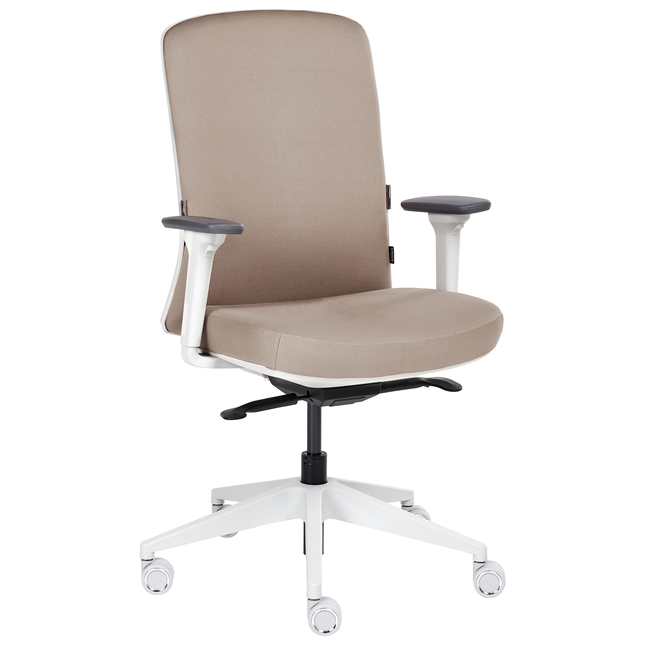 BÜROSTUHL Stoff Taupe Kamilon - Taupe/Beige, Textil (60/98/65cm) - Beliani