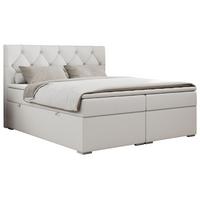 BOXBETT ALDA 140/200 Weiß Kunstleder - H3 - Weiß, Holz/Textil (140/200cm) - MKS