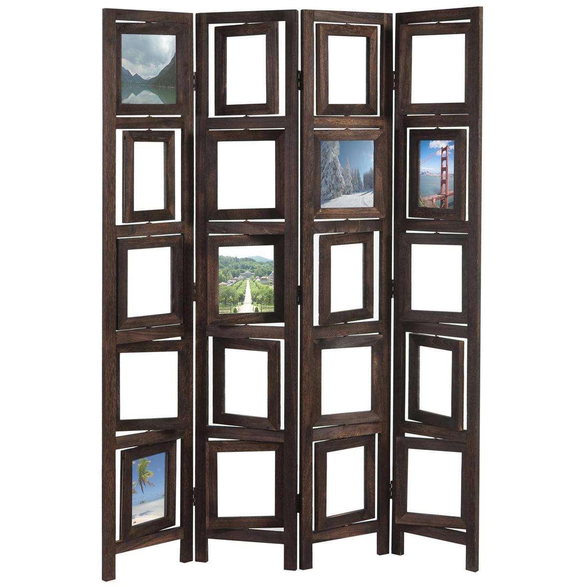 PARAVENT BILDGALERIE Braun - Braun, Holz (125/161/2cm) - MCW