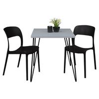 BISTROTISCH Eirena 70x70x75 schwarz matt/aqua matt lack - Blau, Metall (70/70/75cm) - 58aufmkessel