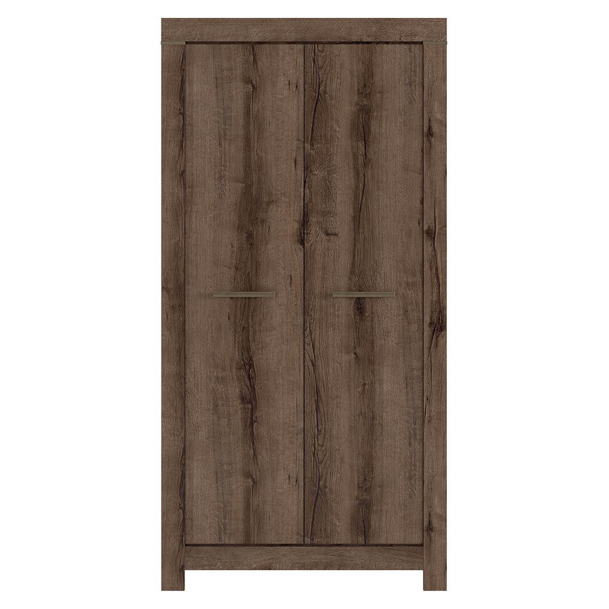 SCHRANK 2 Türen Adam Dunkles Holz - Braun, Holzwerkstoff (98/195/55cm) - Petits-meubles