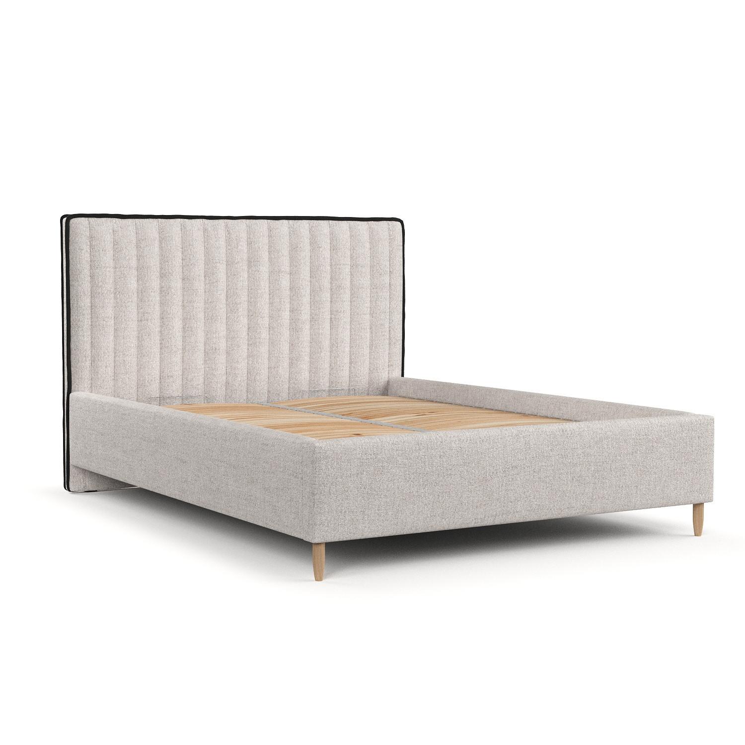 POLSTERBETT Aria 120/200 cm Hellbeige im Neve Stoff - Sandfarben/Naturfarben, Holz/Holzwerkstoff (120/200cm) - AltaBeds