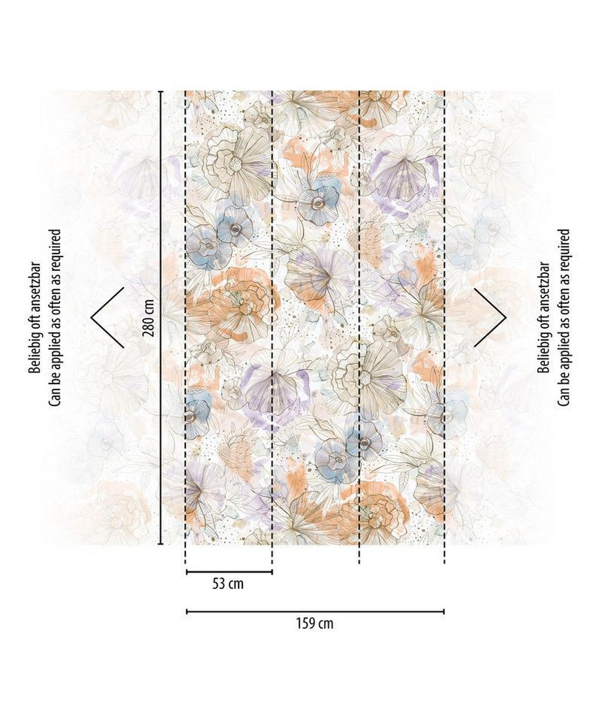 VLIESTAPETE Orange 159/280 cm - Orange, Textil (159/1cm) - KUNSTLOFT
