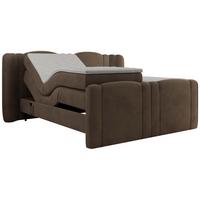 BOXBETT FORTINA 140/200 - Braun Velvet - H3 - Braun, Holz/Textil (140/200cm) - MKS