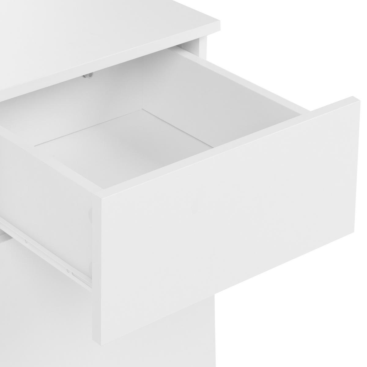 SCHREIBTISCH Weiß 120/60 cm Lexton - Weiß, Holzwerkstoff (60/120/75cm) - Beliani