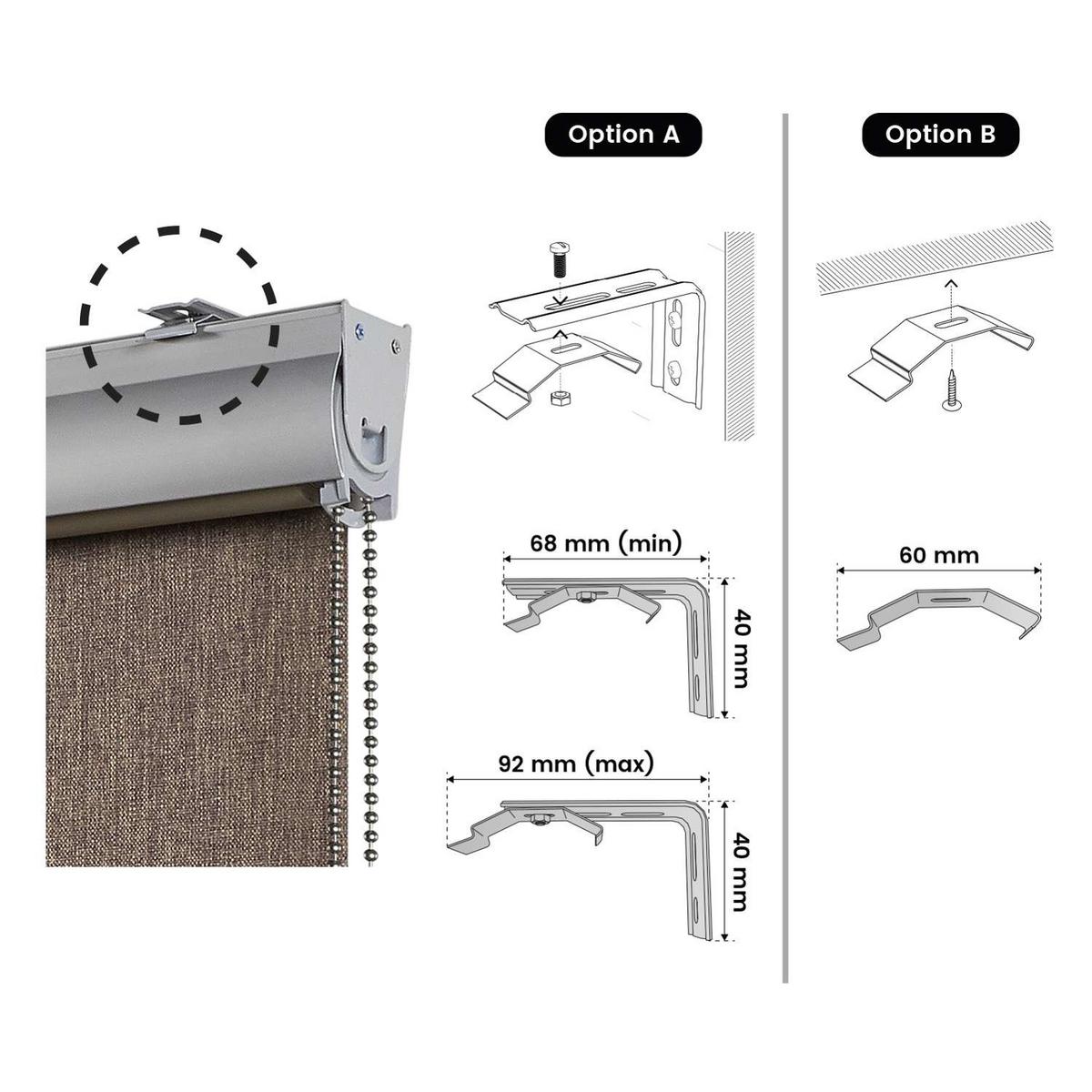 VERDUNKELUNGSROLLO Braun 60x250 cm - Braun, Kunststoff (60/250cm) - STORESDECO