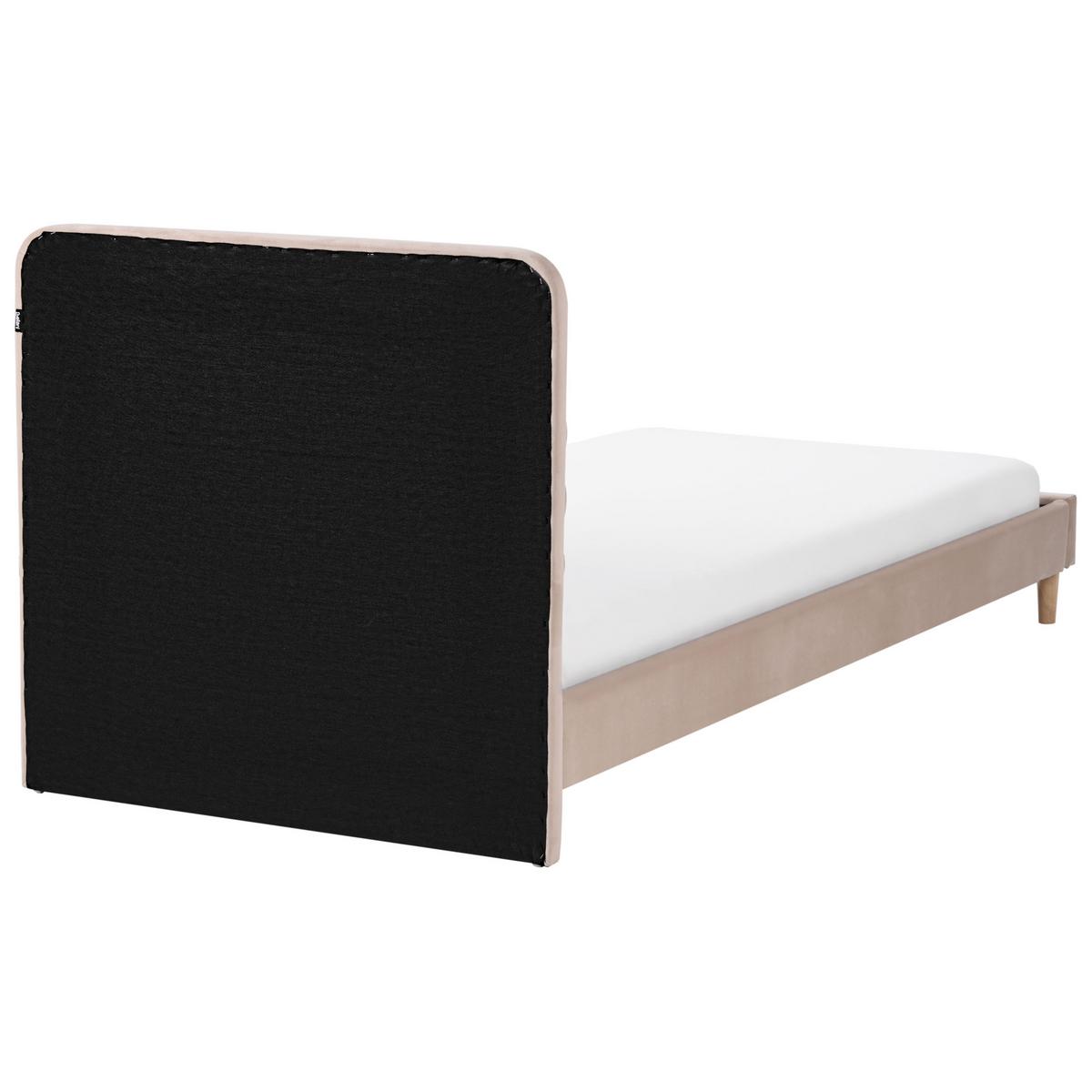 BETT mit Lattenrost 90x200 cm Beige Corsaint - Beige, Textil (90/200cm) - Beliani
