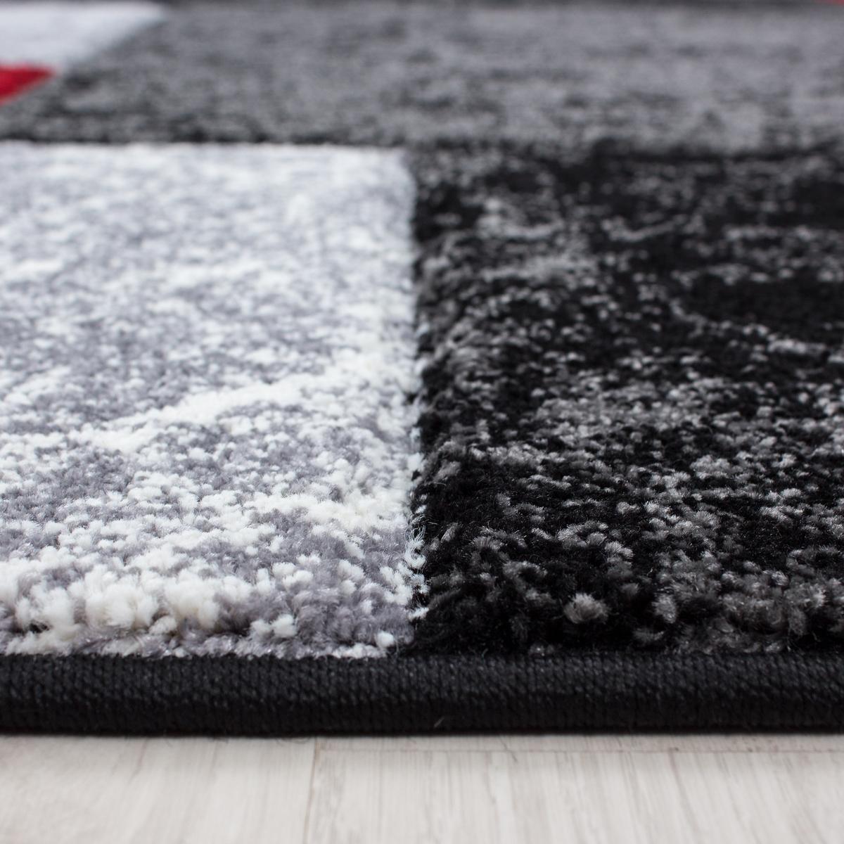 KURZFLORTEPPICH LATEMAR, kariert, Rot, 280 x 370 cm - Rot, Textil (280/370cm) - KADIMA DESIGN