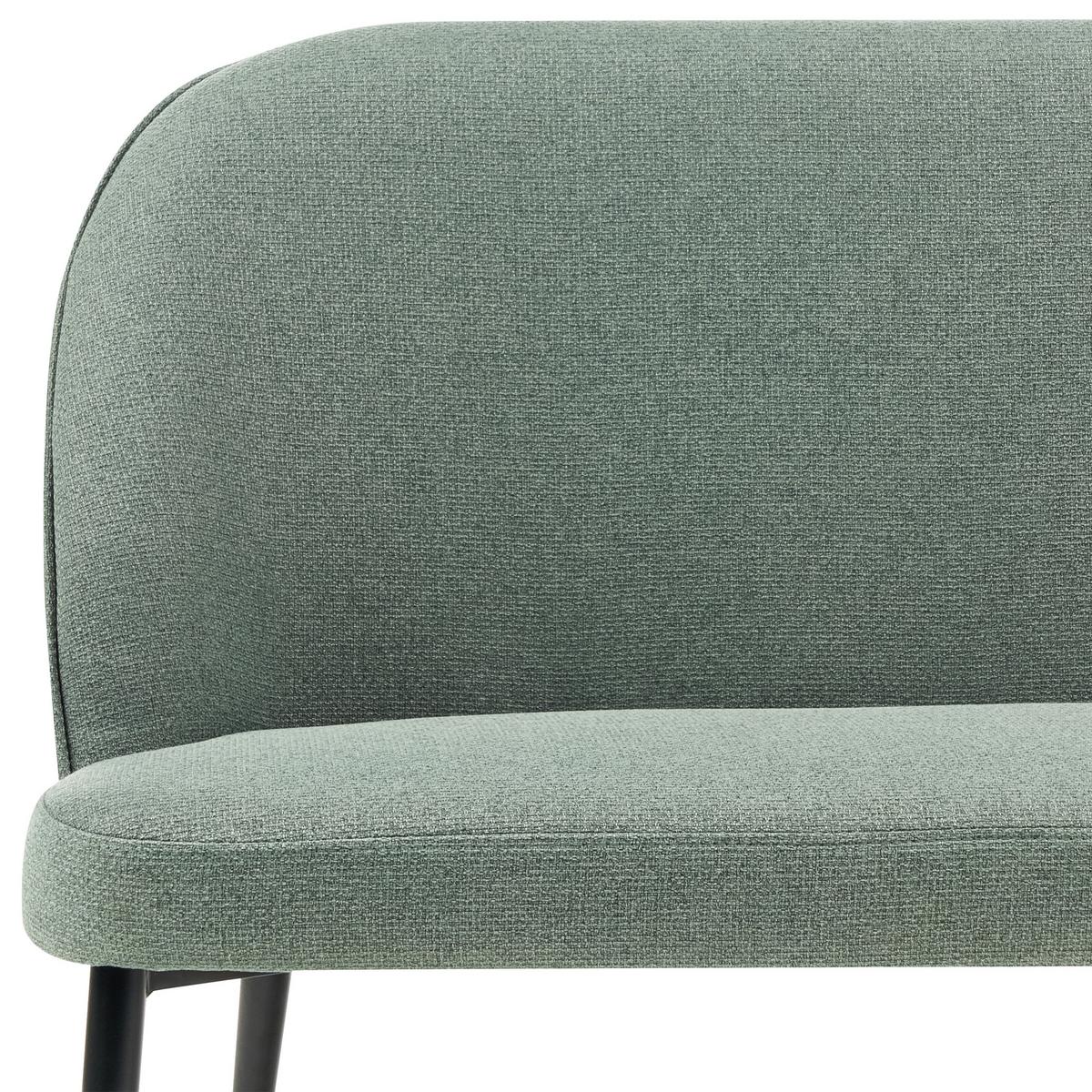 2-SITZER-KÜCHENSOFA hellgrün Osby - Schwarz/Grün, Textil (130/85/49cm) - Beliani