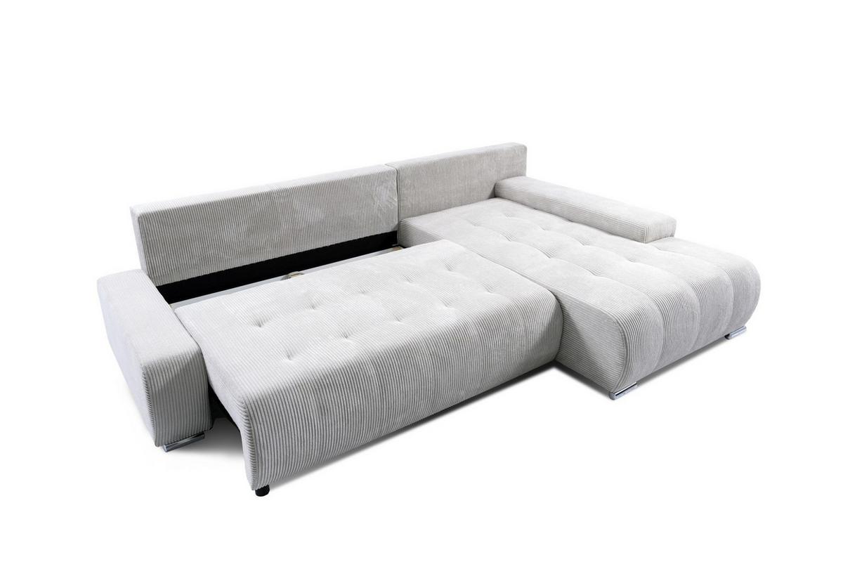 ECKSOFA Vogar In Poso - Weiß, Holzwerkstoff/Textil (265/185cm) - Fun Möbel