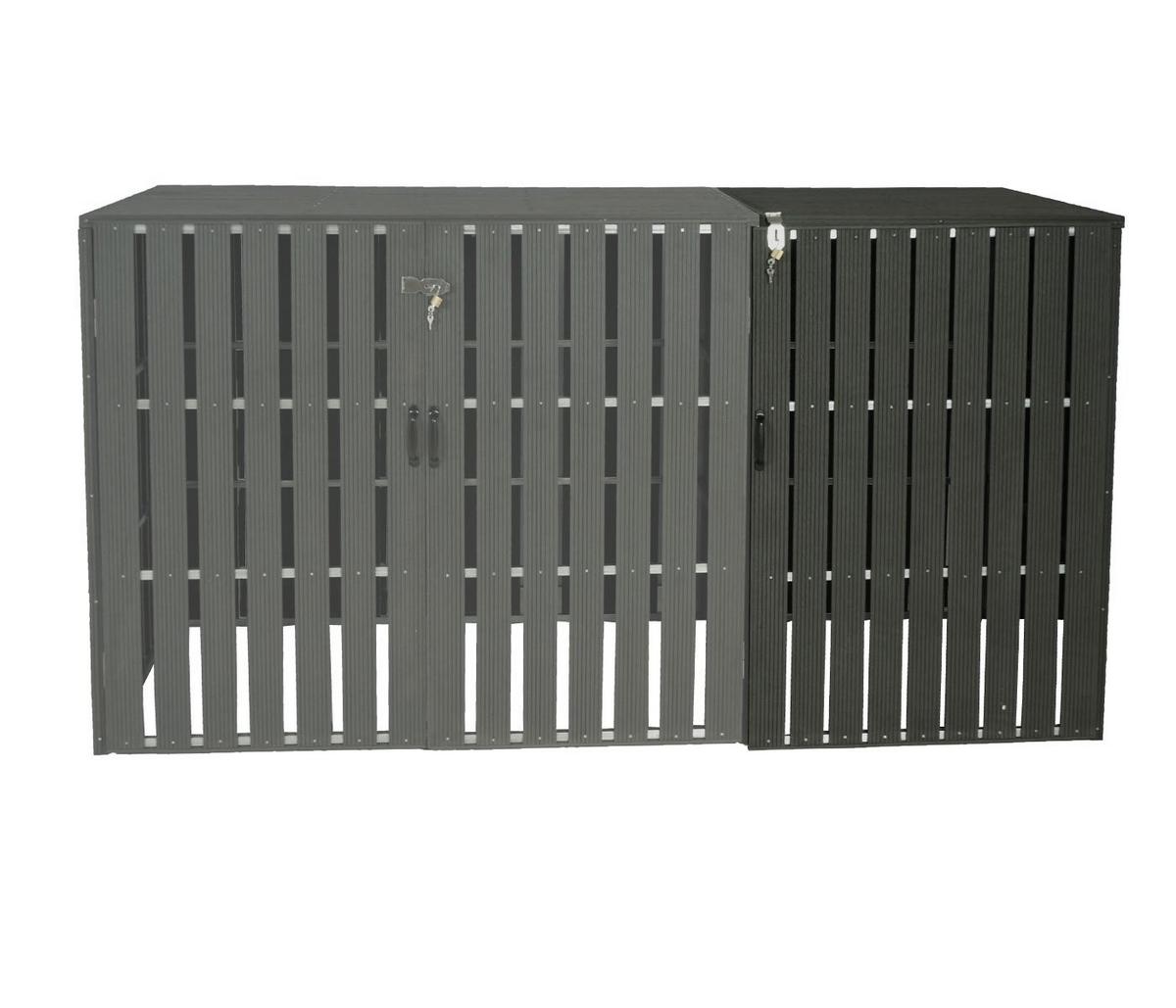 MÜLLTONNENBOX ERWEITERUNG Anthrazit - Anthrazit, Metall (66/115/76cm) - MCW
