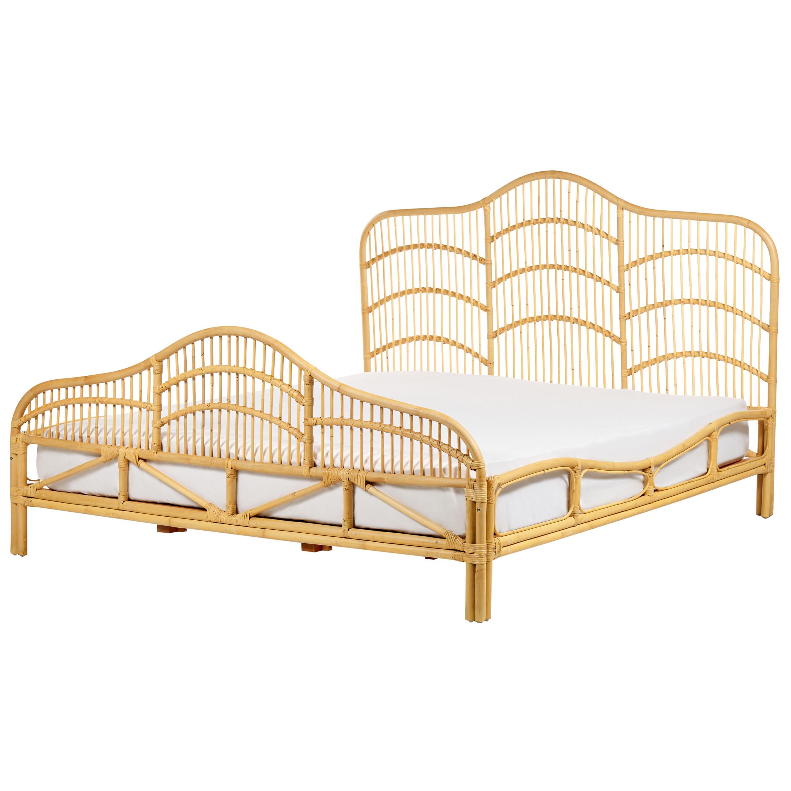 DOPPELBETT 180/200cm Heller Holzfarbton Domeyrot - Hellbraun, Naturmaterialien (180/200cm) - Beliani