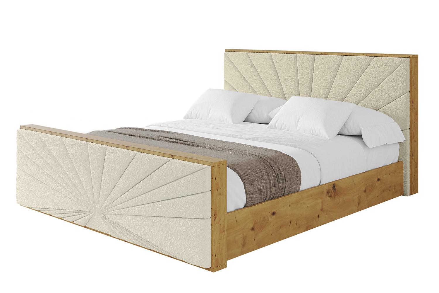 POLSTERBETT mit Bettkasten, Fußteil und Lattenrost, Boxbett mit Matratze H3/H4 - ENZO6-Z 140x200 Beige - Taupe, Holzwerkstoff/Textil (140/200cm) - ALTDECOR