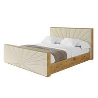 POLSTERBETT mit Bettkasten, Fußteil und Lattenrost, Boxbett mit Matratze H3/H4 - ENZO6-Z 140x200 Beige - Taupe, Holzwerkstoff/Textil (140/200cm) - ALTDECOR