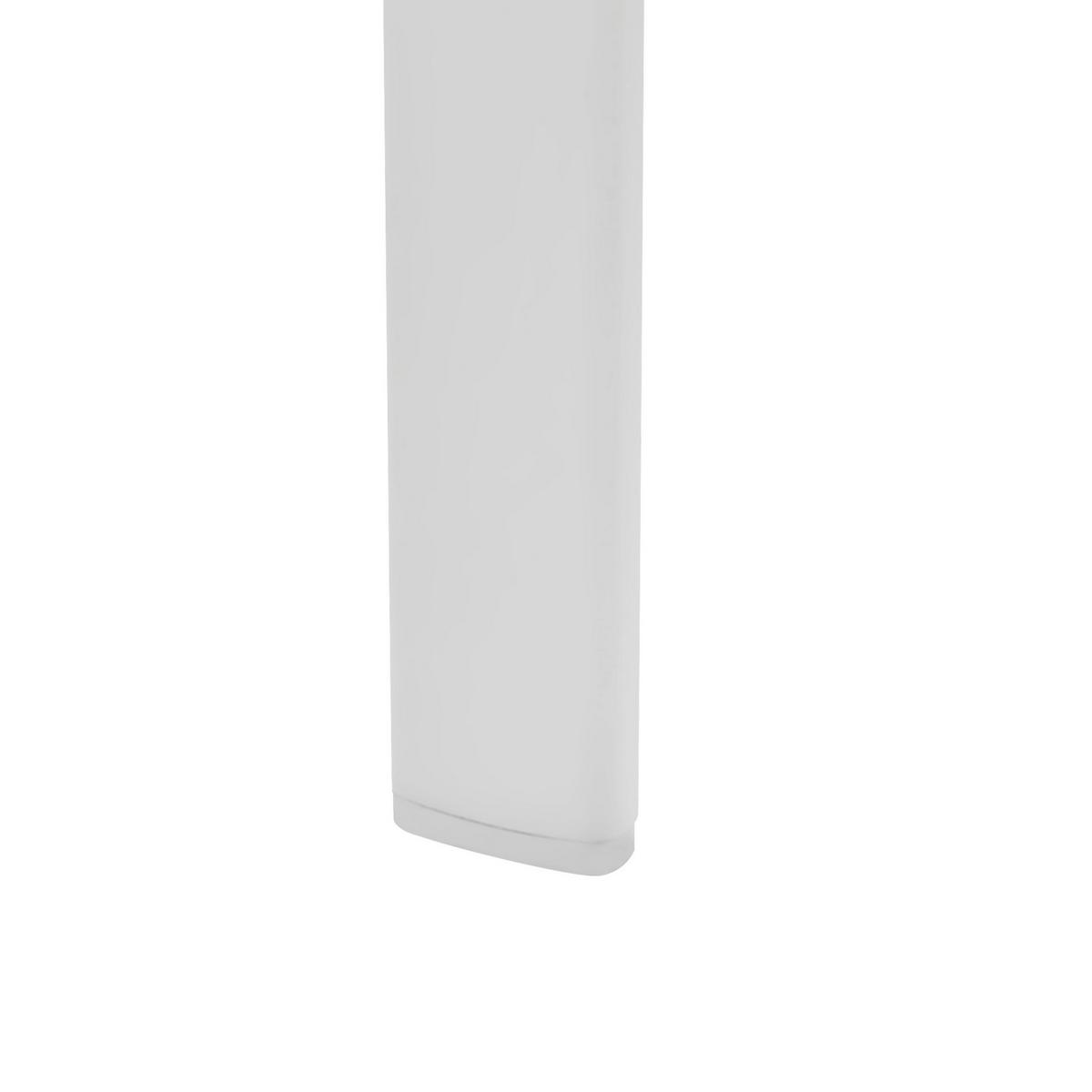 GARTENSTUHL 6er-Set Metall Grau Busseto - Hellbraun/Weiß, Metall (56/90/64cm) - Beliani