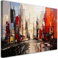 LEINWANDBILD Abstraktion 30x20cm - Orange, Textil (30/20cm) - Feeby