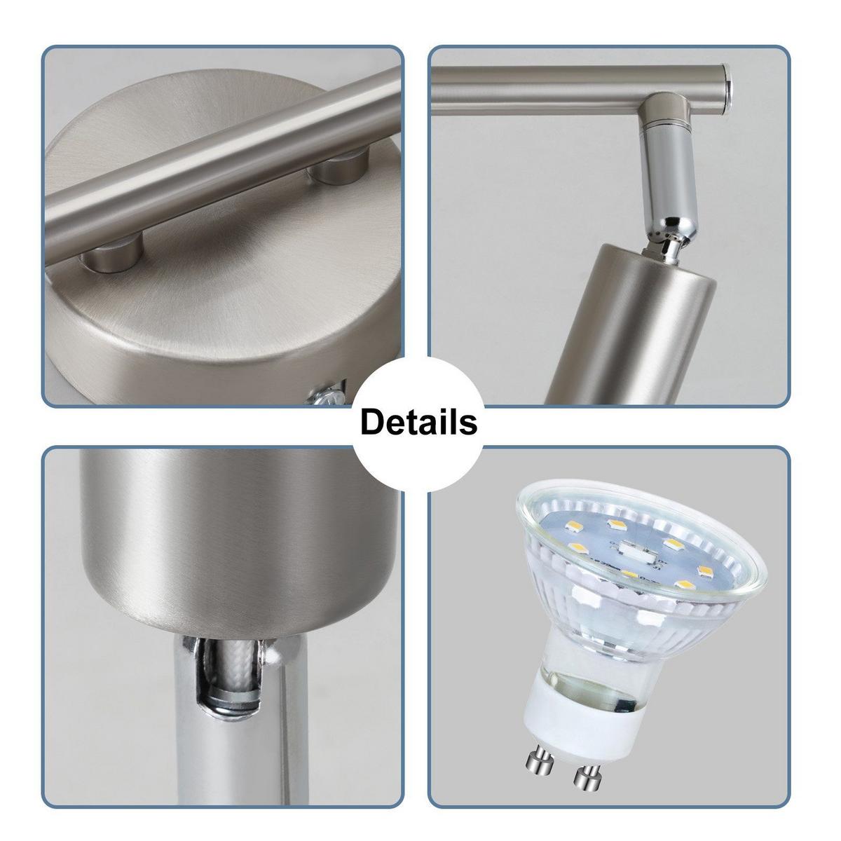 DECKENSTRAHLER Max 21-flammig 25/8/14 cm - Silberfarben, Metall (25/8/14cm) - Nettlife
