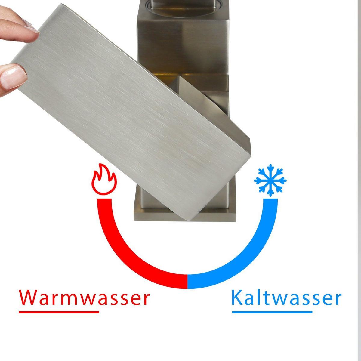 KÜCHENARMATUR Wassarg 4.9/35.5/23.2 cm - Silberfarben, Metall (4.9/35.5/23.2cm) - ZMH
