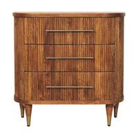 KOMMODE mit Amber-Eichen-Finish, 3 Schubladen, geröstetes Braun - Braun, Holz (80/79/40cm) - Artisan Furniture