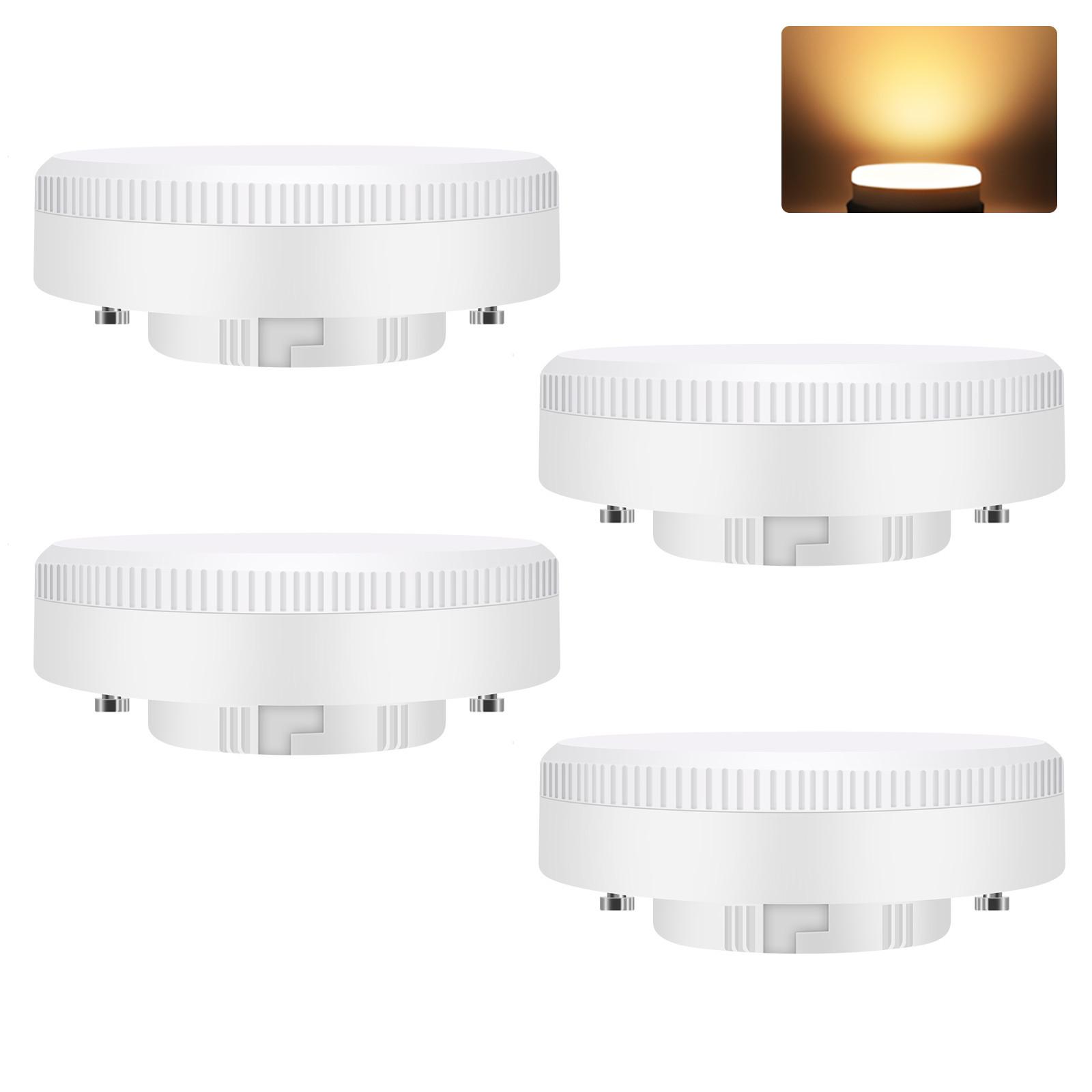 LED-LEUCHTMITTEL 4 Stück GX53 Elvyn 7.4/7.4/2.5 cm - Weiß, Kunststoff (7.4/2.5cm) - ZMH