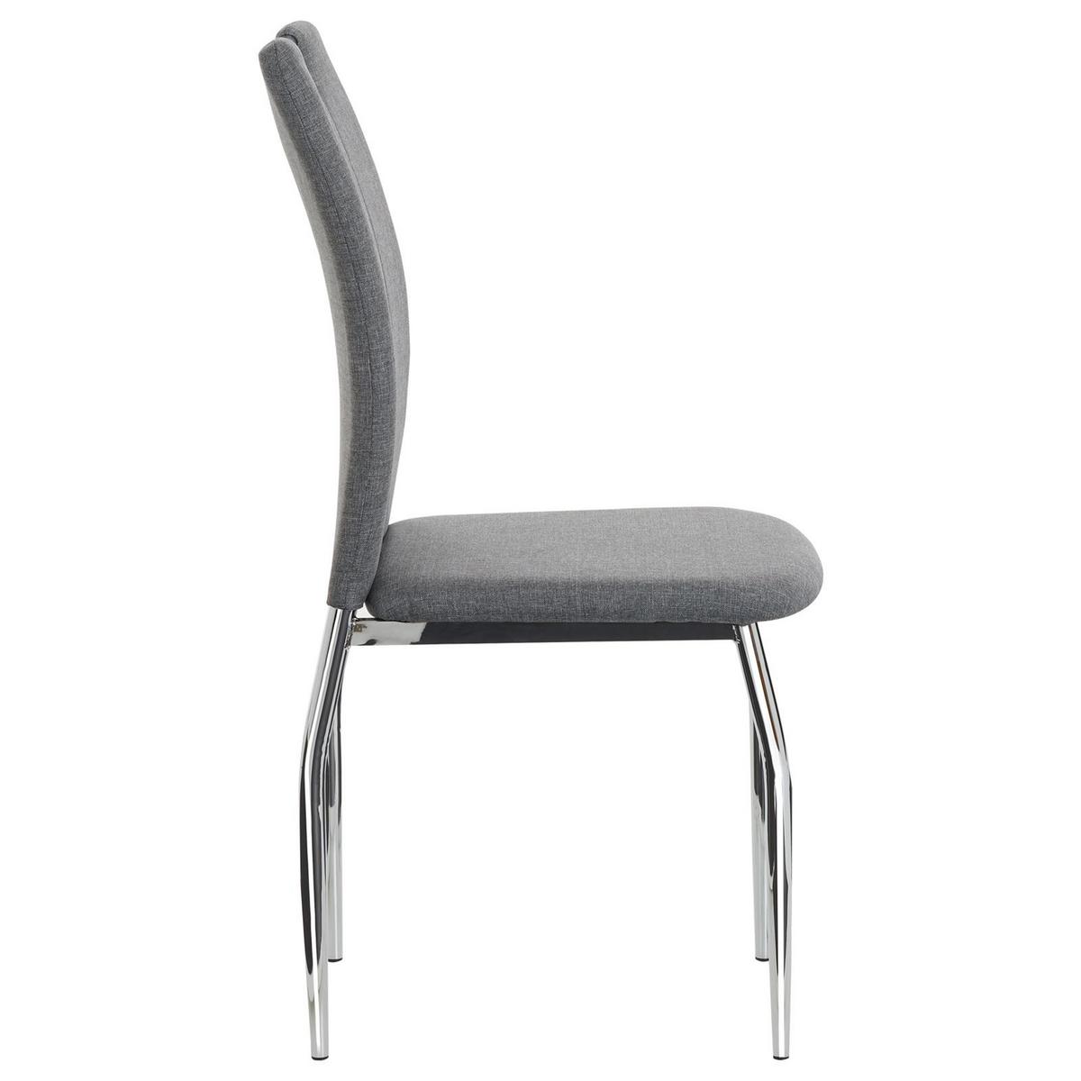 ESSZIMMERSTUHL APOLLO 4ER-SET - Grau, Textil/Metall (44/98/52cm) - IDIMEX