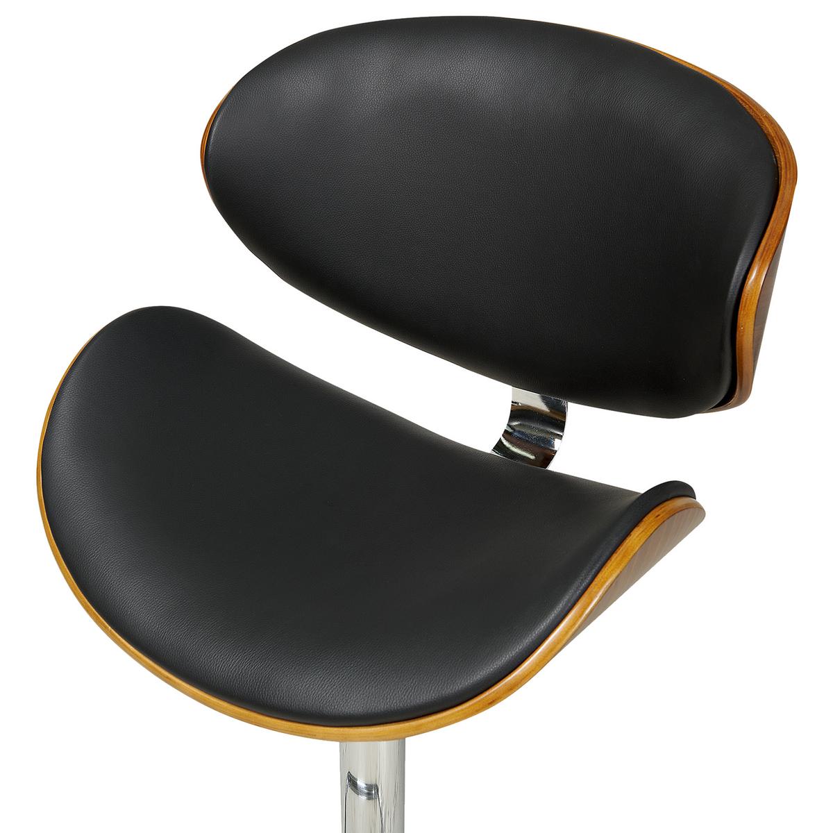 BARSTUHL 2er-Set Kunstleder drehbar SchwarzvRotterdam - Schwarz, Kunststoff (52/93/45cm) - Beliani