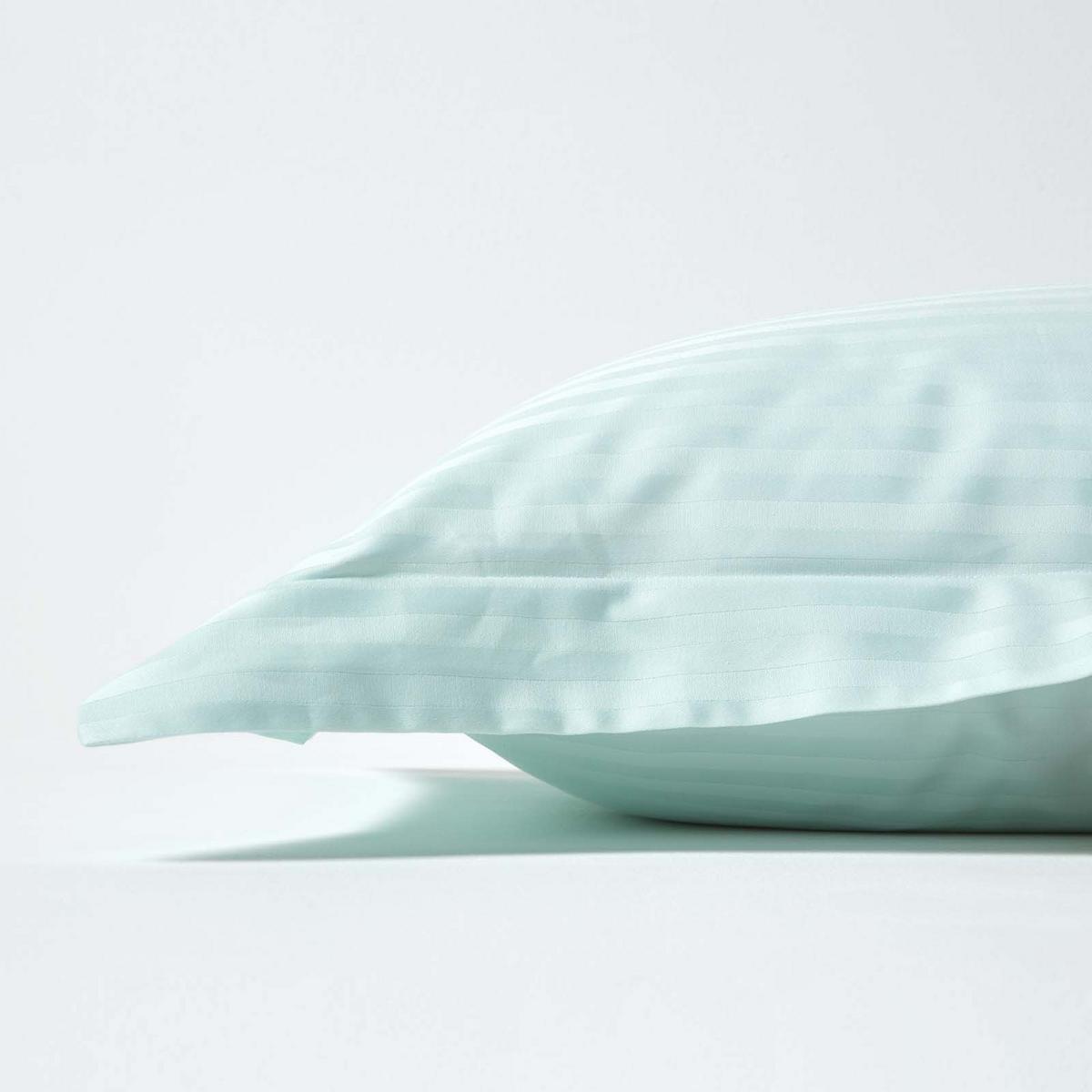 KISSENBEZUG Damast mit Stehsaum, Fadendichte 330 - Blau, Textil (50/90cm) - Homescapes