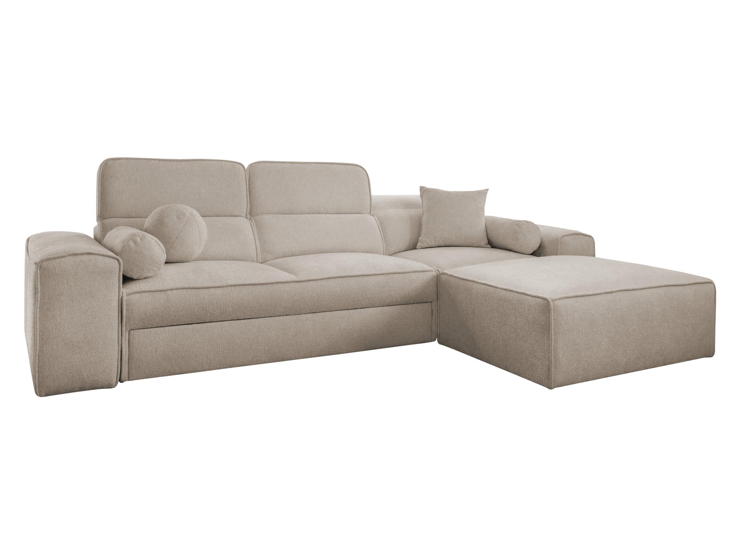 ECKSCHLAFSOFA Viveri I, Seite: Rechts - Hellbraun, Holz/Textil (276/187cm) - MIRJAN24