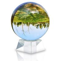 GLASKUGEL Fotokugel mit Ständer - Transparent, Glas (10cm) - Intirilife