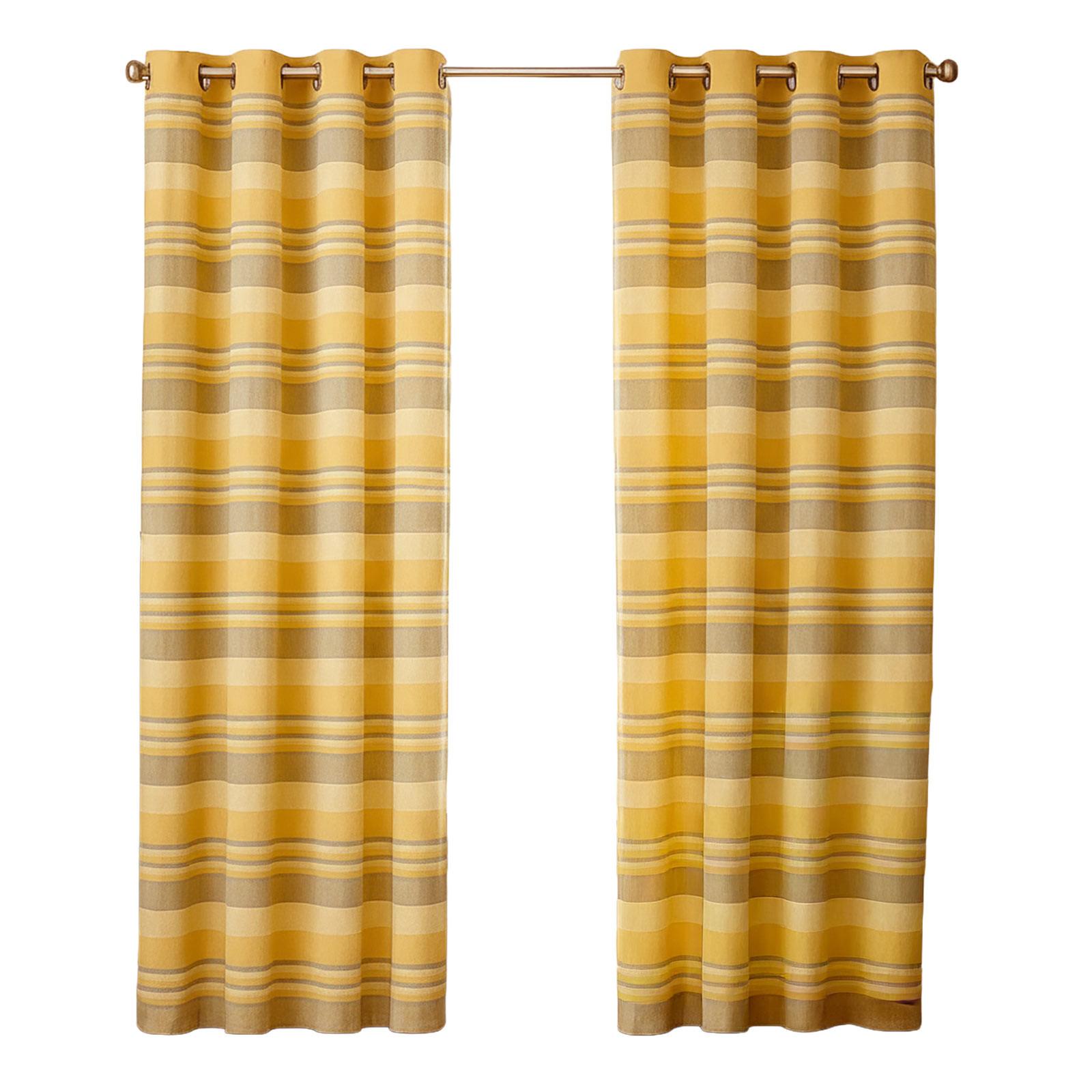 ÖSENVORHANG Morocco blickdicht 2er-Set, 167/228 cm - Gelb, Textil (167/228cm) - Homescapes