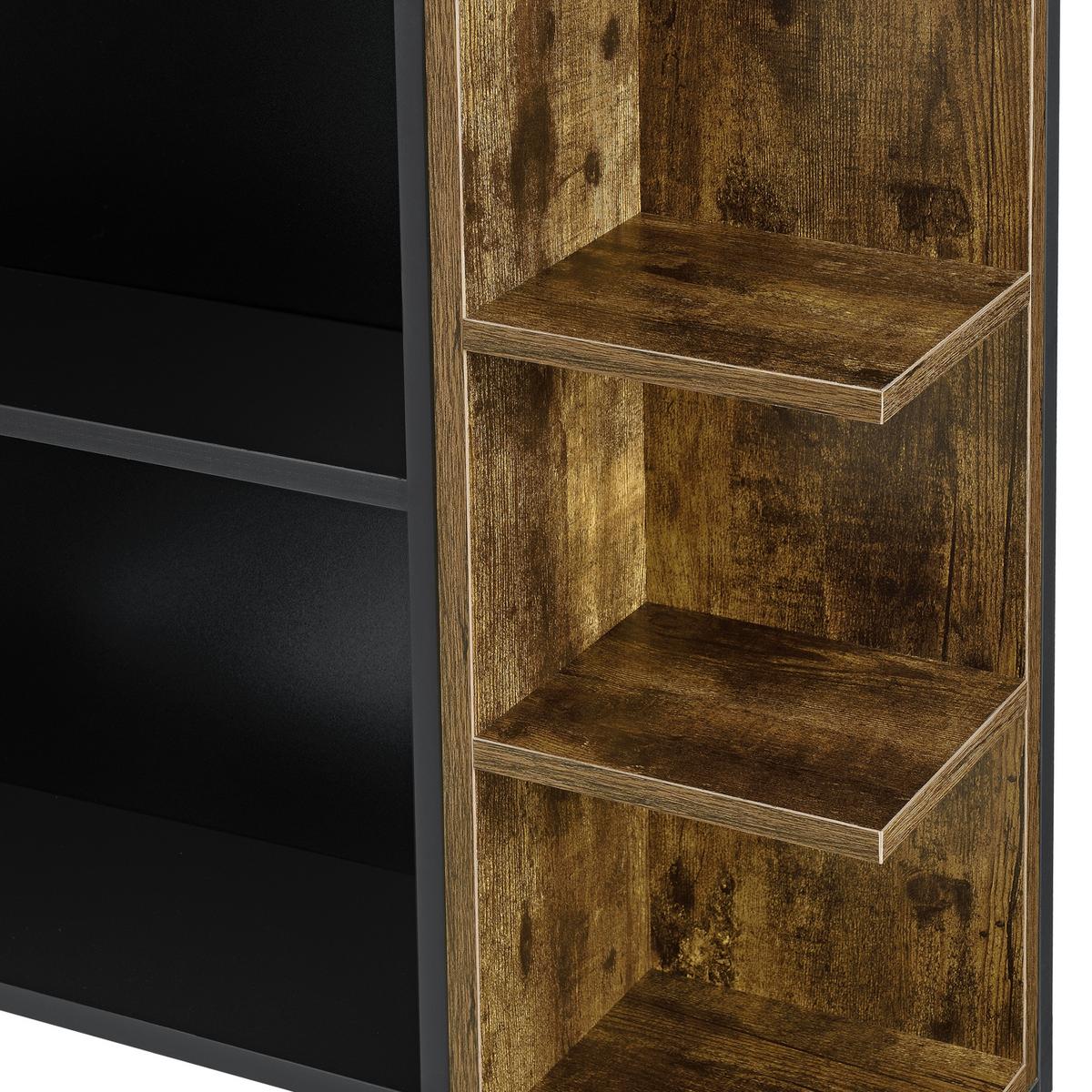 SPIEGELSCHRANK Harstad - Dunkelbraun, Holzwerkstoff (80/64/20cm) - [en.casa]