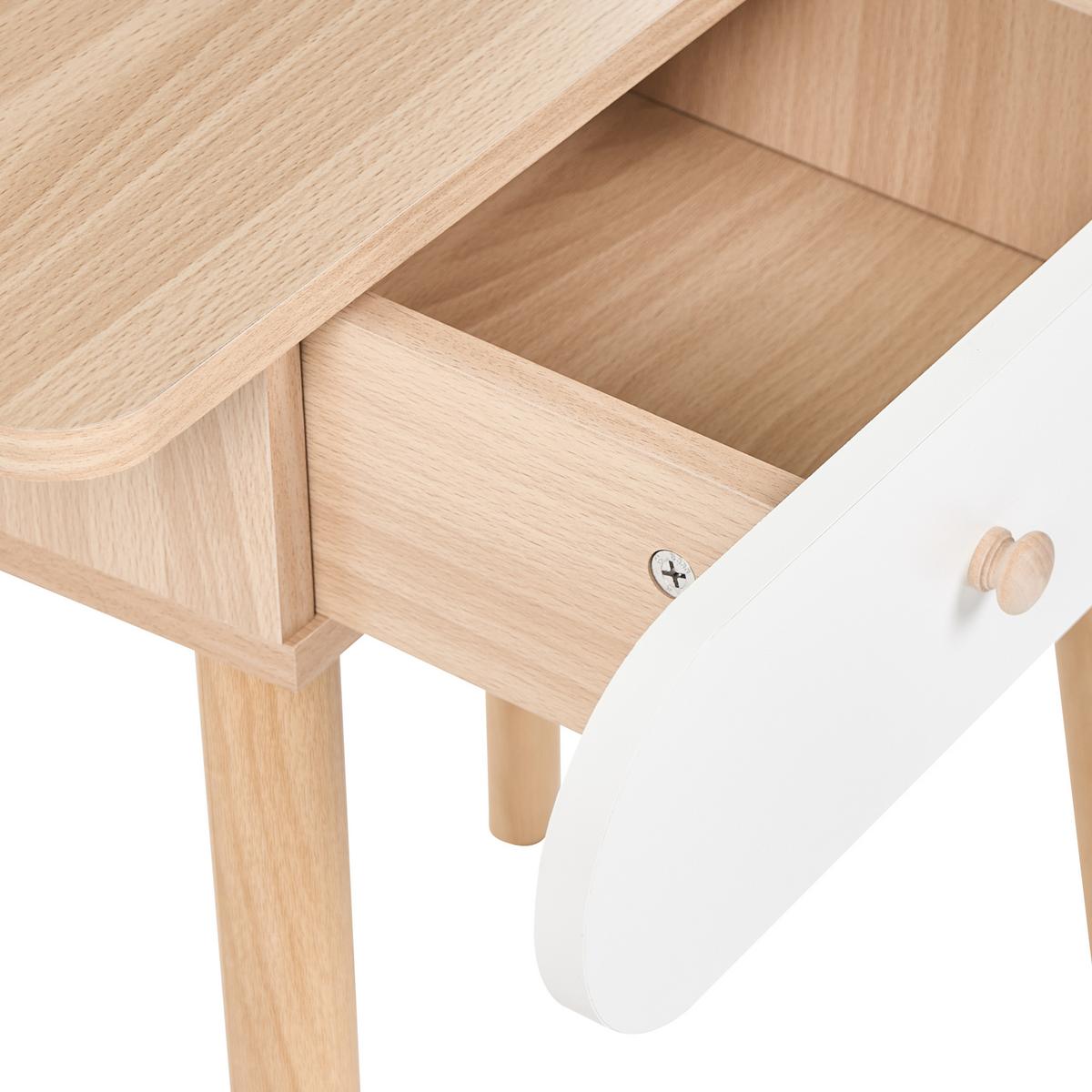 SCHMINKTISCH mit Spiegel Hellbraun Chambly - Hellbraun, Holzwerkstoff (80/120/40cm) - Beliani