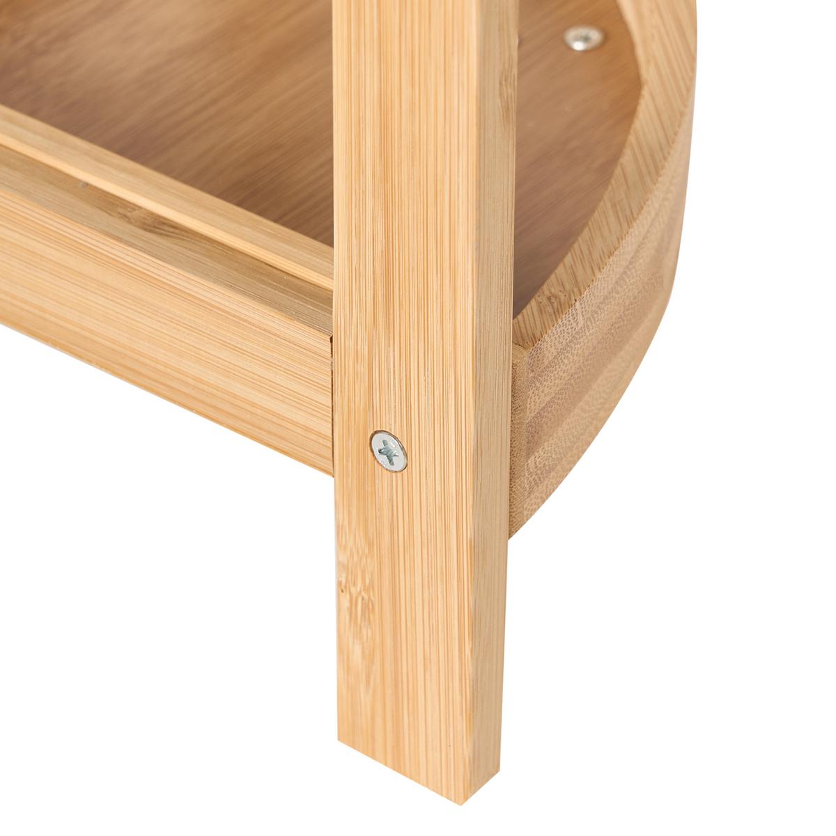 ECKREGAL Bambus Hellbraun Illampu - Braun, Holz (34/77/23cm) - Beliani