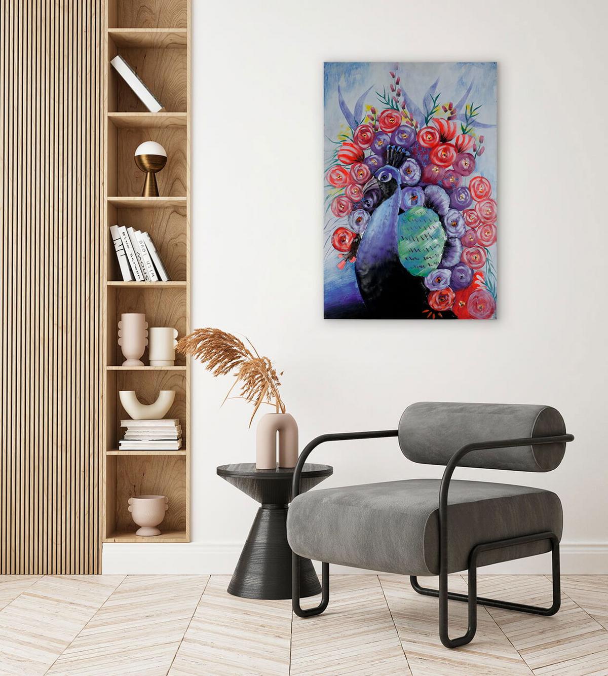 METALLBILD Rot 90/60 cm - Rot, Metall (4.5/60cm) - KUNSTLOFT