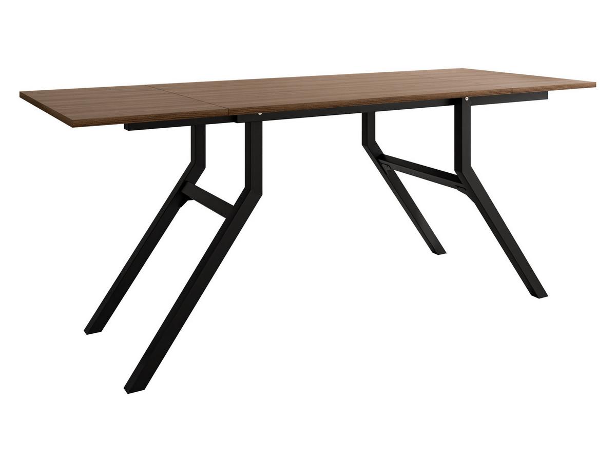2-IN-1 COUCHTISCH UND ESSTISCH Xena Bis - Nussbaumfarben/Schwarz, Holzwerkstoff/Metall (70/100/45cm) - MIRJAN24