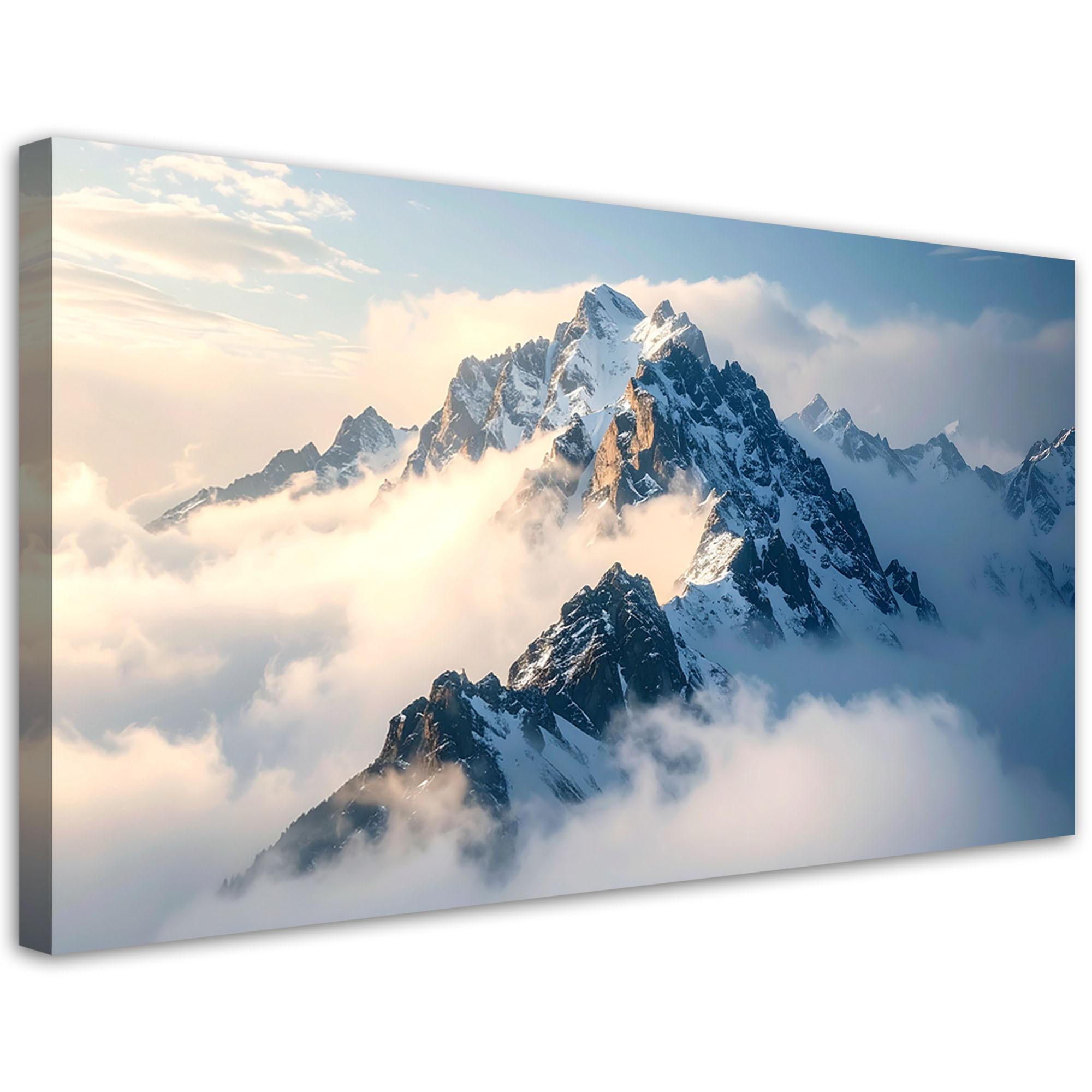 LEINWANDBILD Landschaften 80x40cm - Weiß, Textil (80/40cm) - Feeby