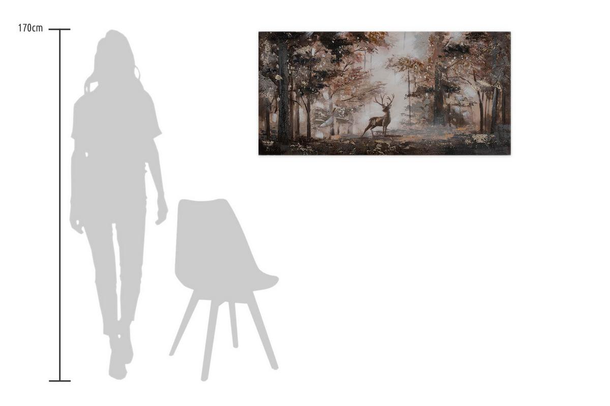 ÖLGEMÄLDE 120/60 cm - Goldfarben/Braun, Holz/Textil (120/60cm) - KUNSTLOFT