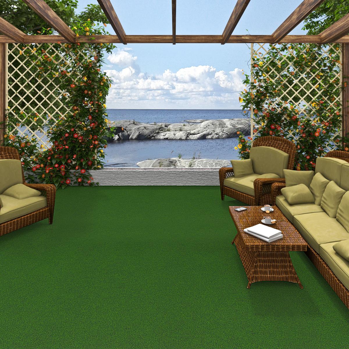 KUNSTRASEN RASENTEPPICH MIT NOPPEN KINGSTON - Hellgrün, Textil (200/350cm) - Snapstyle