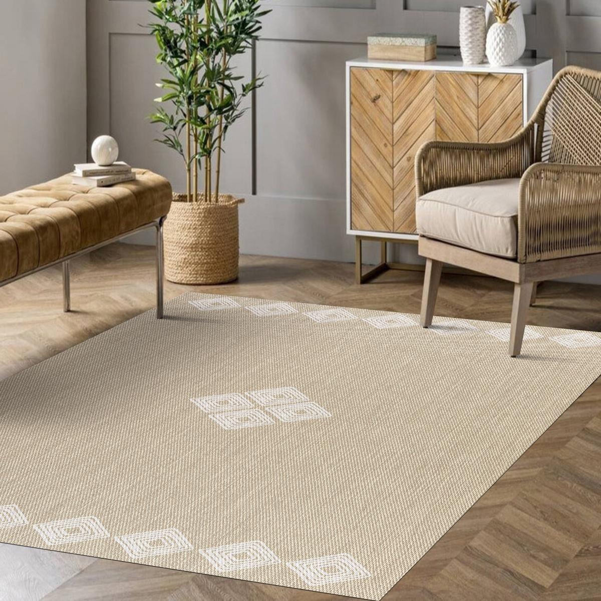 TEPPICH Premium en Vinyle Weiße ethnische 60x200 cm - Weiß, Kunststoff (60/200cm) - STORESDECO