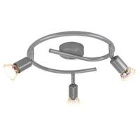 DECKENSTRAHLER Leroux 3-flammig 42/15/42cm - Silberfarben, Metall (42/15/42cm) - Nettlife