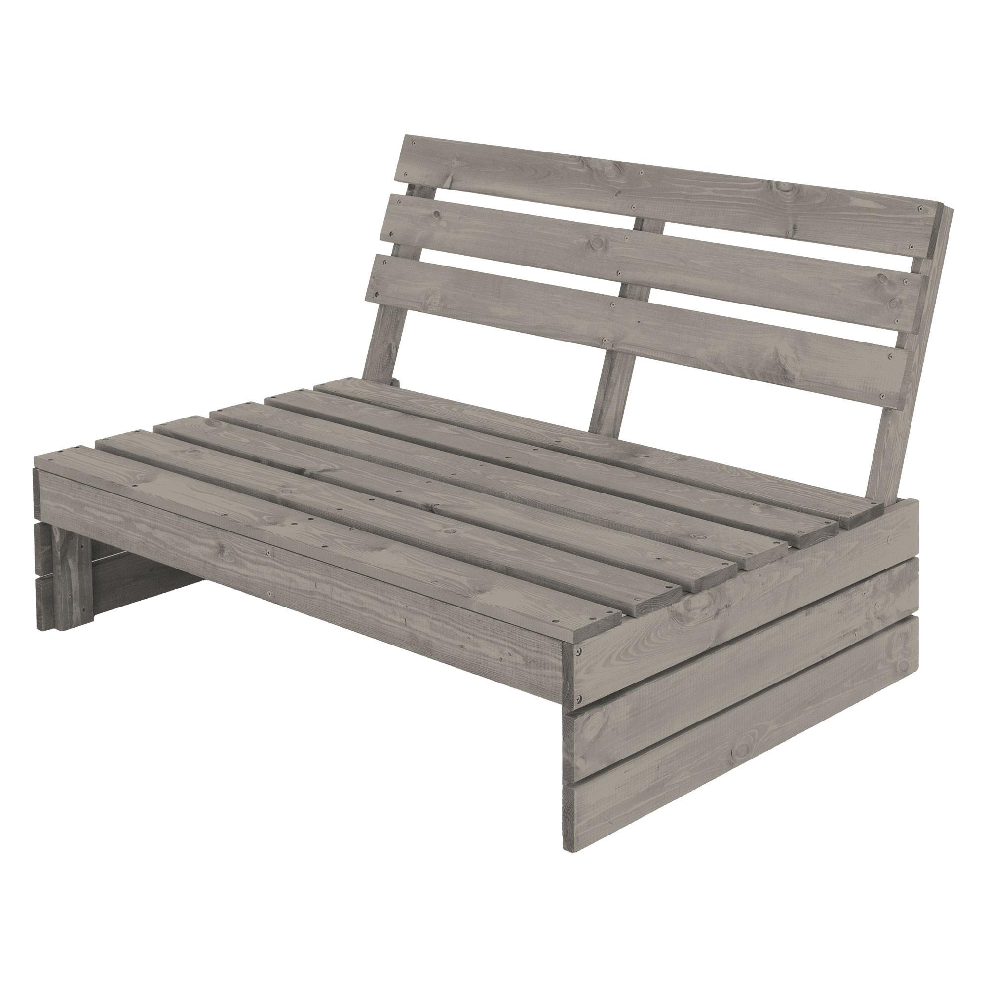 GARTENBANK 3-Sitzer 120x76,5x70 cm Grau aus Tannenholz - Grau, Holz (80/76.5/116cm) - ML-DESIGN