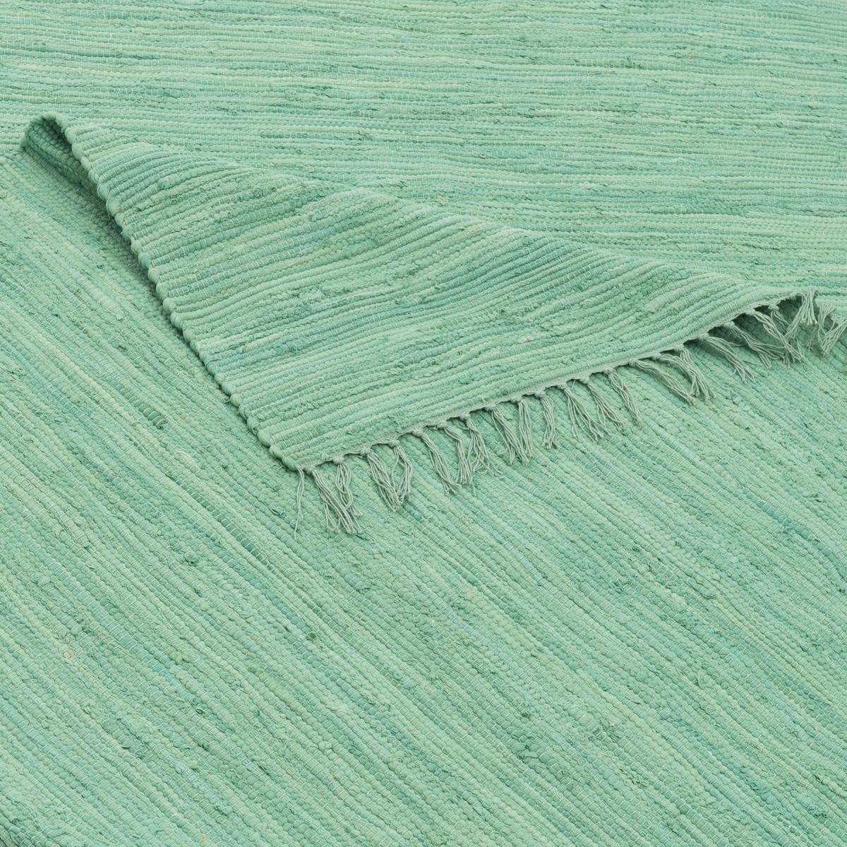 BAUMWOLLE NATUR TEPPICH LÄUFER JOLLY COTTON - Mintgrün, Textil (90/160cm) - Pergamon
