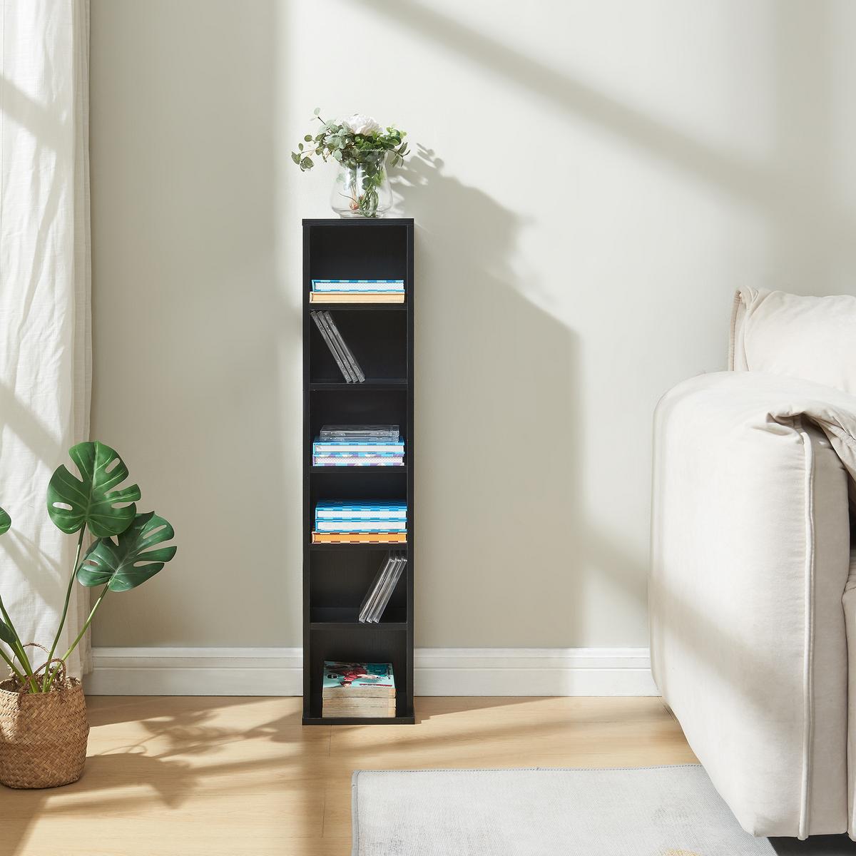 CD-REGAL Tynset - Schwarz, Holzwerkstoff (20/90/20cm) - [en.casa]