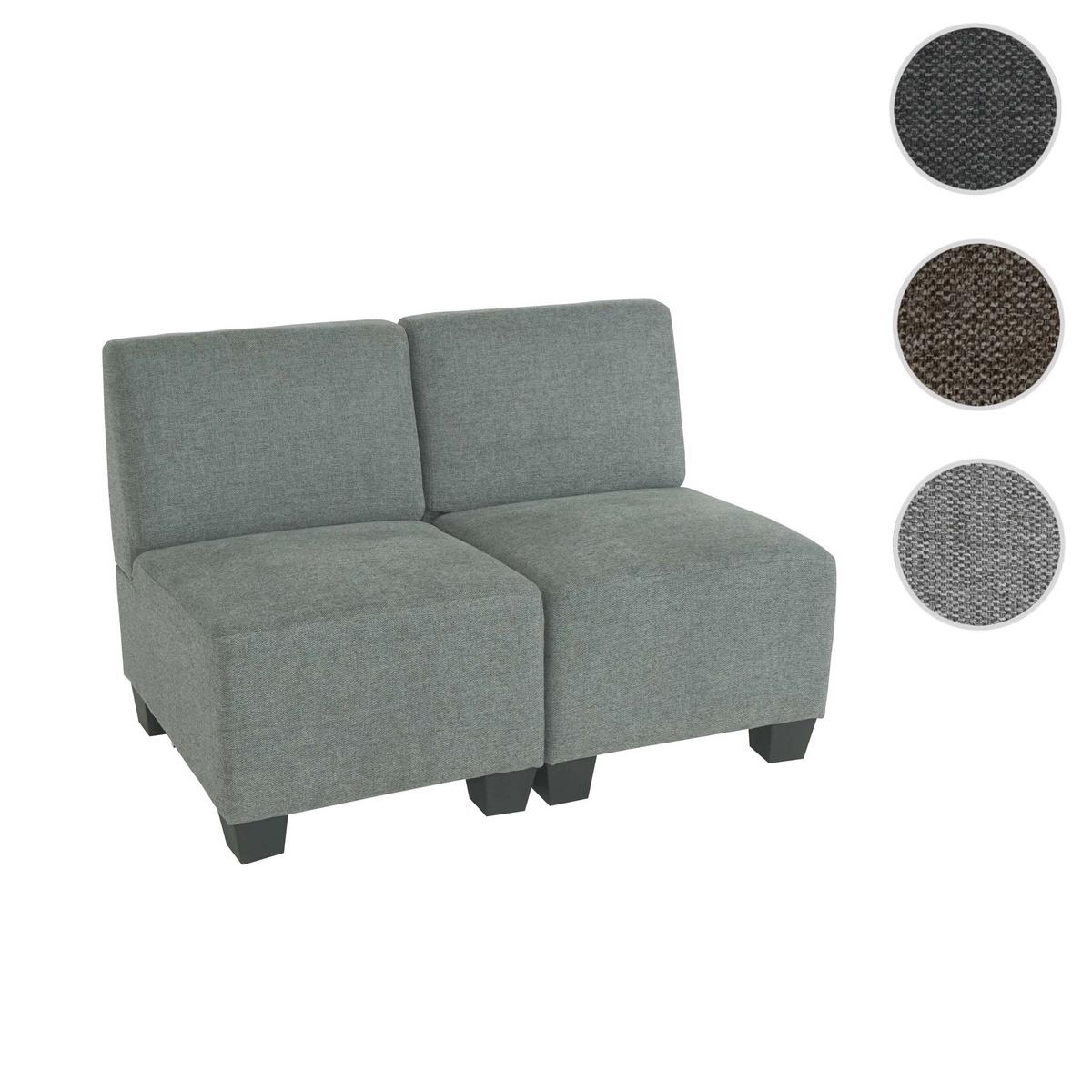 2-SITZER SOFA COUCH MODULAR Grau - Grau, Textil (114/76/72cm) - MCW