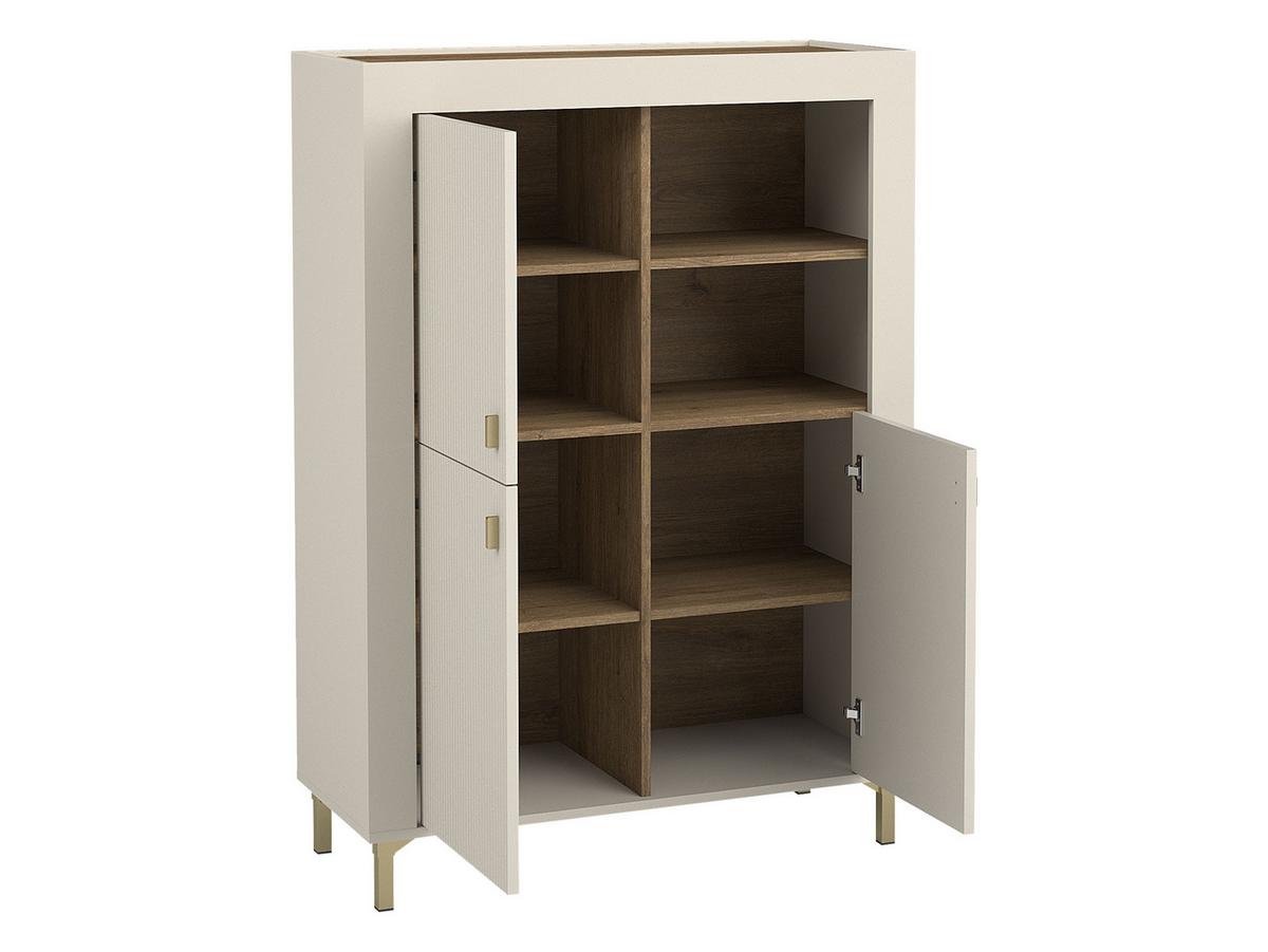 HIGHBOARD Mossa 3D MO05 mit LED Beleuchtung - Schwarz/Weiß, Holzwerkstoff/Kunststoff (97/136/40cm) - MIRJAN24