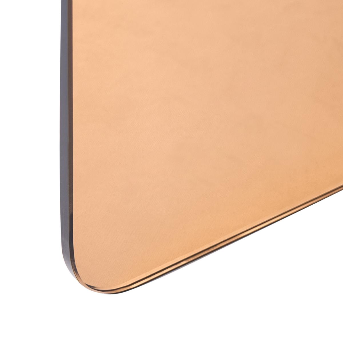 BEISTELLTISCH Sicherheitsglas Braun Amisk - Braun, Glas (50/50/46cm) - Beliani